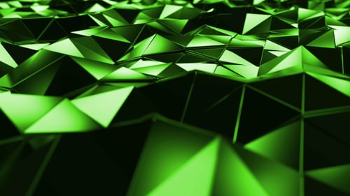 Green Polygonal Geometric Surface Loop