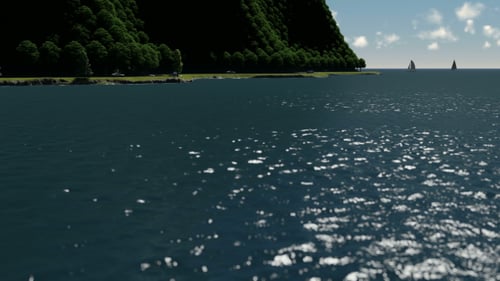 Vue du paysage depuis la mer