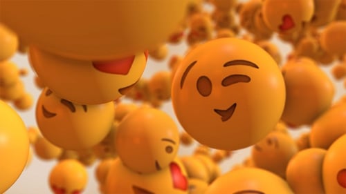 Floating 3D Emojis Background Loop Animation for Social Media