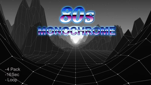 80er Jahre Monochrom