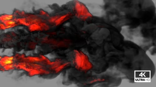 Dynamic Fiery Smoke Burst Animation