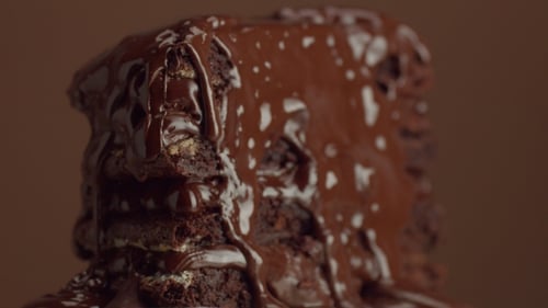 Decadent Chocolate Cake Tower with Dripping Ganache