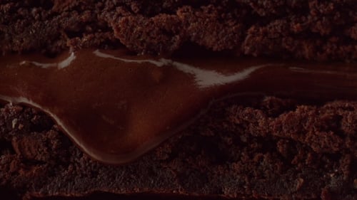 Decadent Molten Chocolate Brownie Close Up