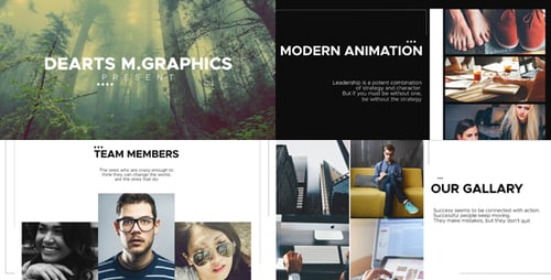 Modern Business Presentation with Clean Animated Titles