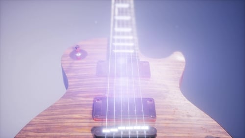Glowing Electric Guitar Animation for Music Intro