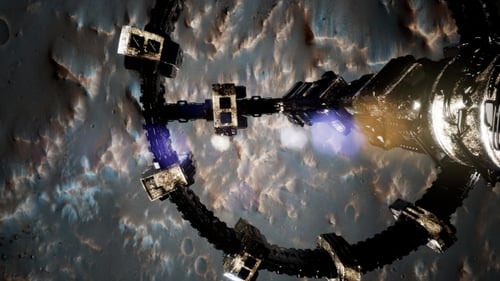 Vaisseau spatial Surveyor au-dessus de Mars