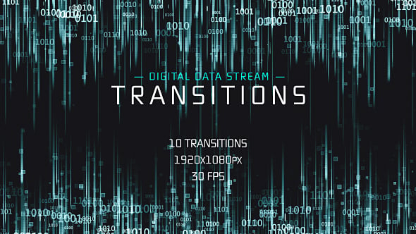 Digital Data Stream Transitions, Transitions Motion Graphics ft ...