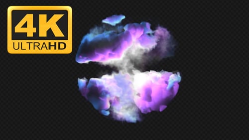 Abstract Glowing Fluid Nebula Energy Sphere Loop