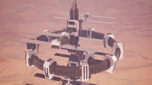 Colony on Mars Planet