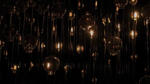Edison Tunsteen Vintage Light Bulbs in Darkness