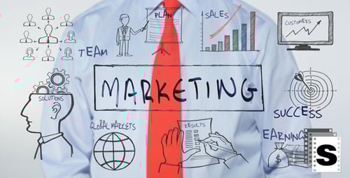 Drawing a Marketing Plan on Clear Glass