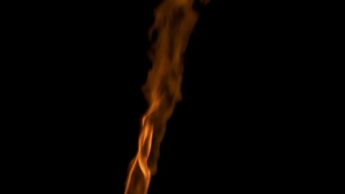 Flammen im schwarzen Studio
