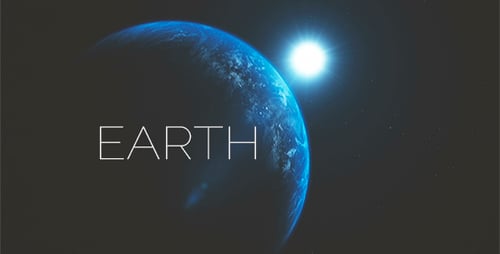 Rotating Earth and Sun in Space Motion Background
