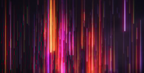 Colorful Neon Vertical Lines Falling Up Background Animation
