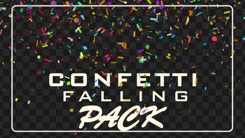 Colorful Confetti Celebration Overlay Pack