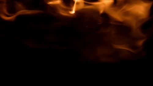 Abstract Fire Flames Flickering on Dark Background