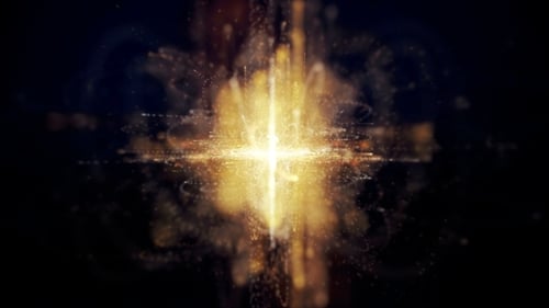 Dynamic Abstract Particle Light Energy Burst Reveal