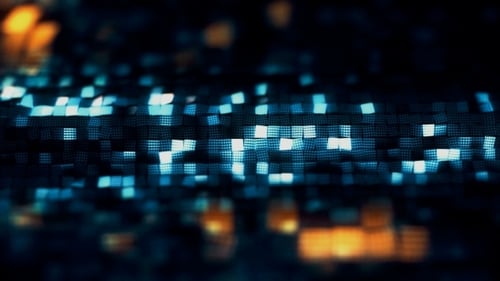 Futuristic Digital Wall Bokeh