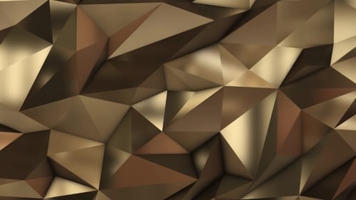 Gold Abstract Low Poly Triangle Field