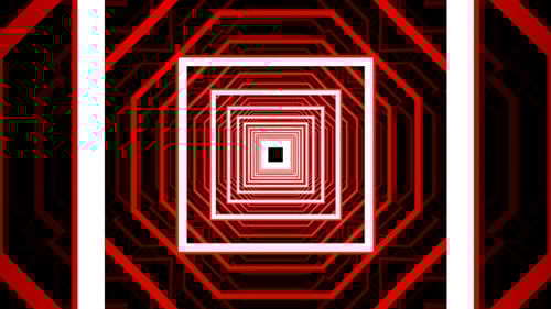 Red Cubic Tunnel Loop