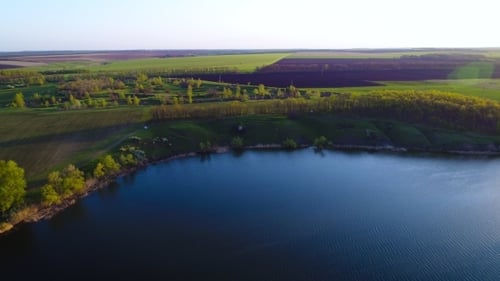 Flying Over the Beautiful Spring River