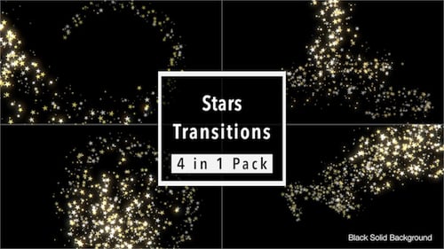 Sparkling Star Particle Transitions Overlay Pack