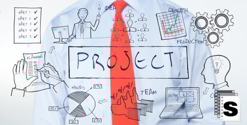 Hand Drawing Project Plan Diagram