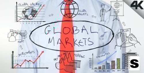 Global Markets Concept Written on Clear Surface