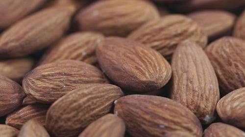 Pile of Brown Almonds in Close Up