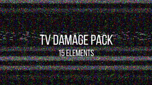 Digital Glitch and TV Static Damage Effects Pack