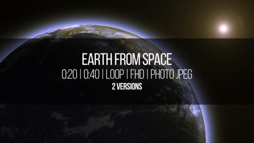 Rotating Earth From Space With City Lights And Day Night Cycle
