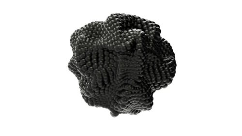 Intro abstrakte schwarze Metaball-Kugel