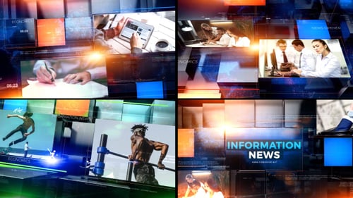 Dynamic Multi-Screen News Broadcast Opener