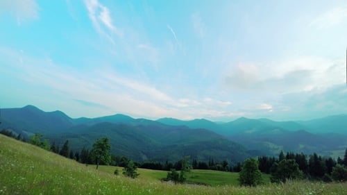 Mountain Landscape with Clouds