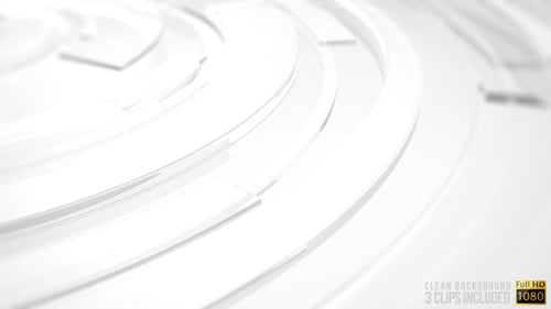Clean White Abstract Geometric Loop Background