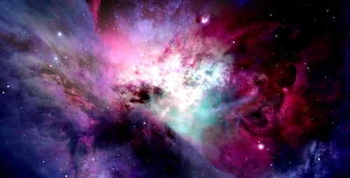 Dynamic Cosmic Nebula Galaxy Animation with Twinkling Stars