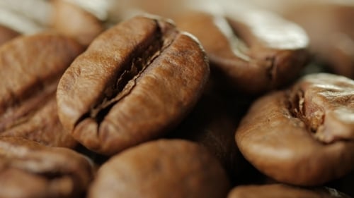 Close Up of Roasted Coffee Beans