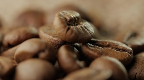 Close Up of Roasted Coffee Beans