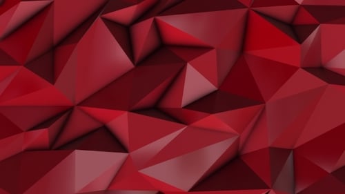 Abstract Red Geometric Low Poly Animated Background