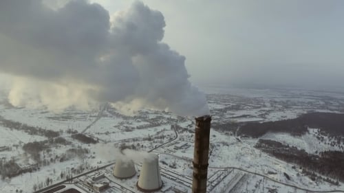 Aerial of a Coal Fire Power Station