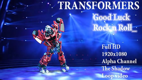 3D Roboter Viel Glück Rock n Roll