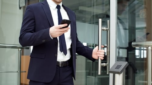 Portrait of Confident Businessman in Modern Office.