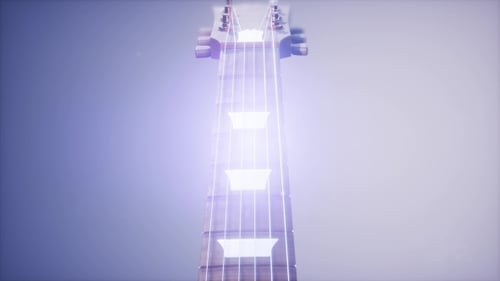 Electric Guitar with Glowing Energy Animation