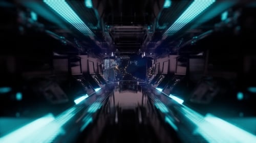 Balade dans un tunnel de vaisseau spatial
