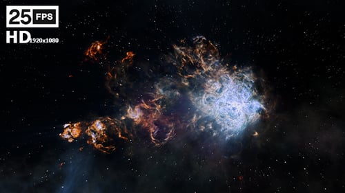 Beautiful Cosmic Nebula Animation with Twinkling Stars
