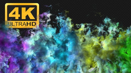 Vibrant Colorful Abstract Fluid Smoke Animation Background