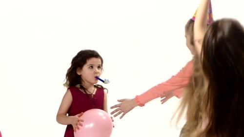 Children Celebrate at Fun Birthday Party with Balloons