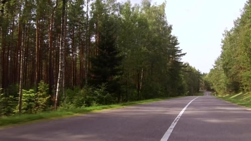 Lange Kurve der schönen Landstraße
