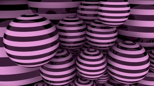 Pink and Black Striped Balls