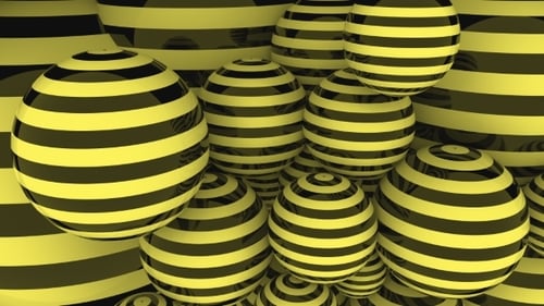 Black and Yellow Striped Balls